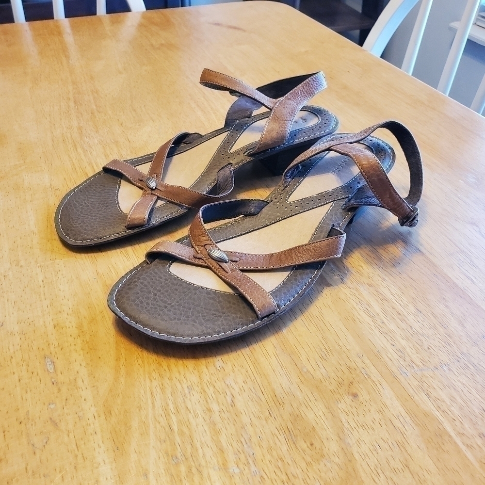 Sonora Brown Leather Sandals sz 9M - Picture 2 of 13